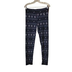 Lucky Brand Leggings Womens Large Snowflake Winter Knit